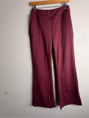HALARA Wine Maroon Wide-Leg Active Pants Medium